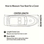 Trailerable Boat Cover – Heavy Duty Waterproof Tarp with Storage Bag, Designed for V-Hull, Fish & Ski, Runabout, Bass & Fishing Boats,17-19FTSilver