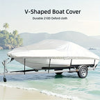 Trailerable Boat Cover – Heavy Duty Waterproof Tarp with Storage Bag, Designed for V-Hull, Fish & Ski, Runabout, Bass & Fishing Boats,17-20FTBlack