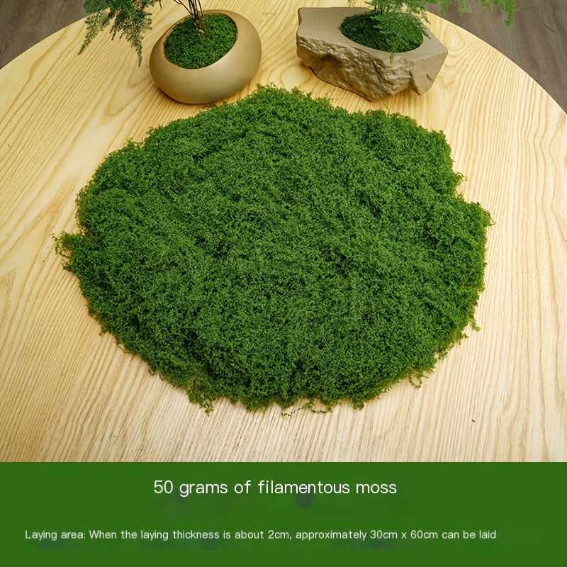 diy artificial moss lawn-Light Green Filamentous Moss 1000g (Bulk)