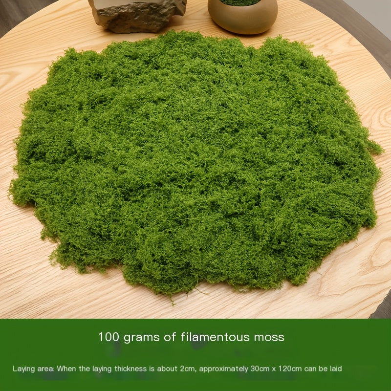diy artificial moss lawn-Light Green Filamentous Moss 1000g (Bulk)
