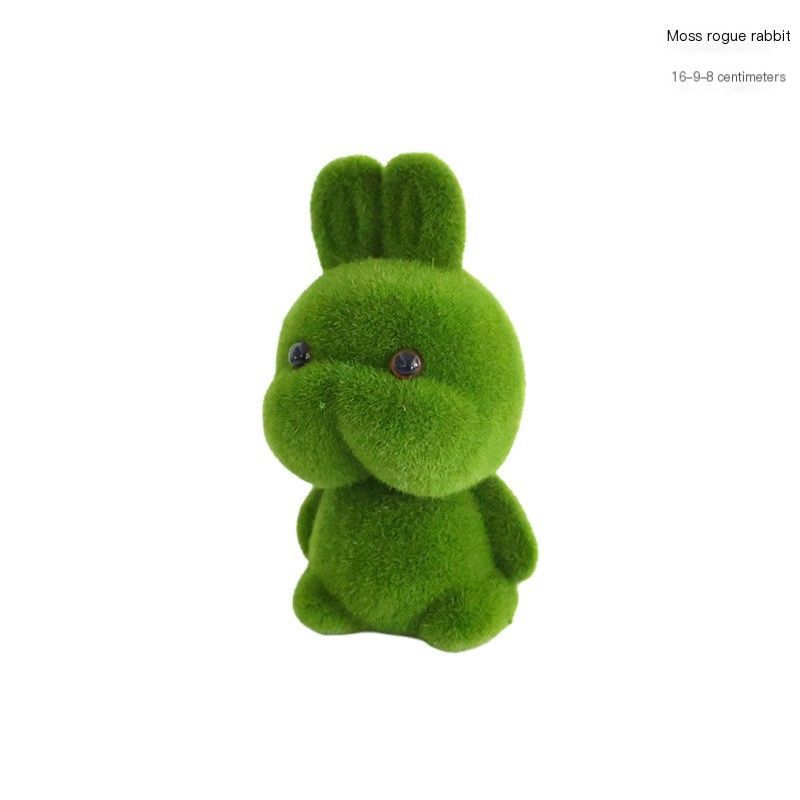 SimulatedTwo-PieceMossBearOrnamentSet