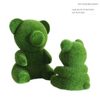 SimulatedTwo-PieceMossBearOrnamentSet