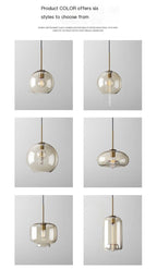 Dining Room Clear Candy Jar Pendant Light - 4W Light Source