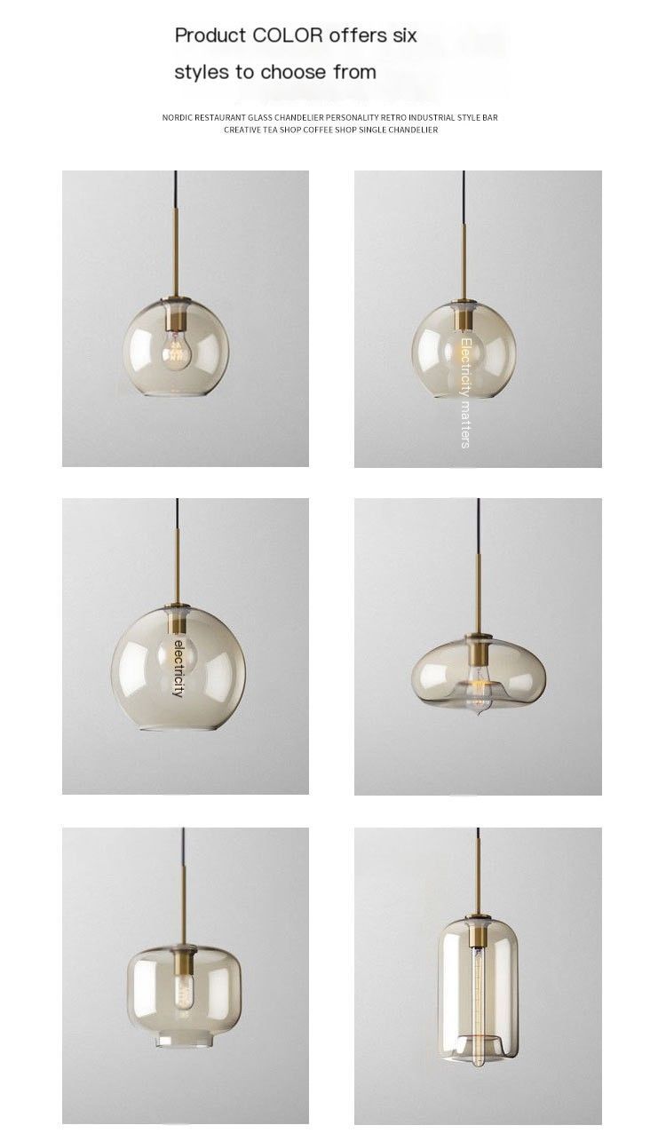 Transparent Candy Jar Pendant Light for Dining Room - Without Light Source
