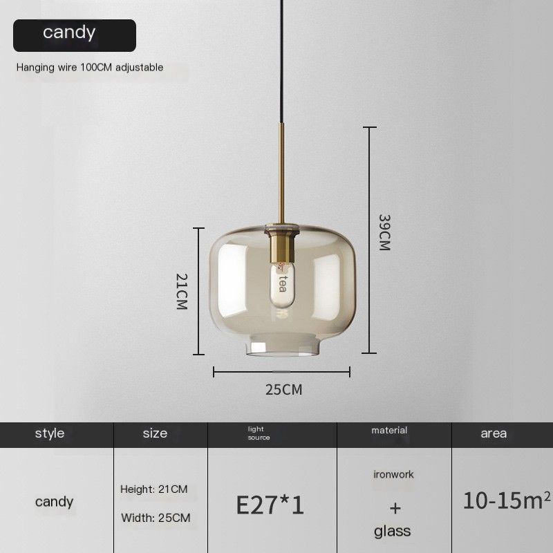Dining Room Clear Longan Pendant Light - 4W Light Source