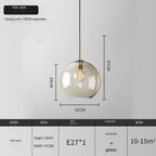 Transparent Peach Pendant Light for Dining Room - Without Light Source