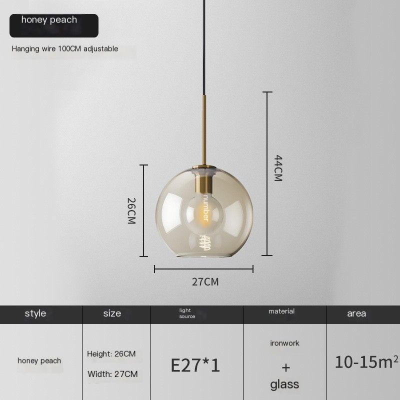 Transparent Tomato Pendant Light for Dining Room - Without Light Source