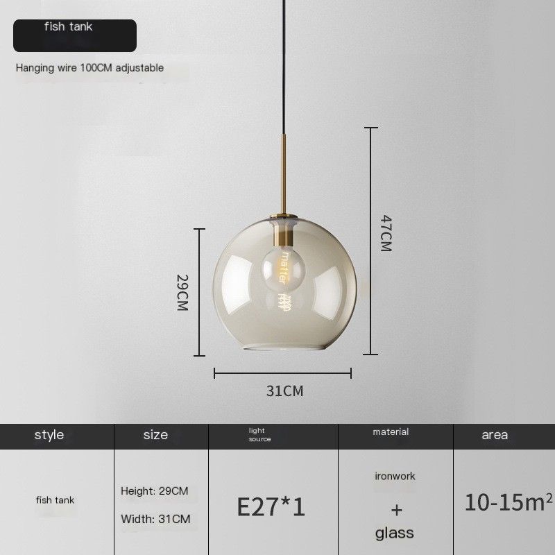 Transparent Tomato Pendant Light for Dining Room - Without Light Source