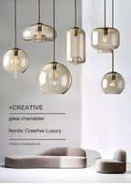 Transparent Tomato Pendant Light for Dining Room - Without Light Source