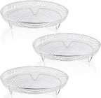 Multi-layer air fryer rack (3 round layers) - Air fryer baking pan - Air fryer grid - 304 stainless steel - Safe to use in air fryers, steam ovens, regular ovens and dishwashers
