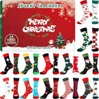 Advent Calendar 2024 with Socks - 24 Days with Different Christmas Patterns for Adults