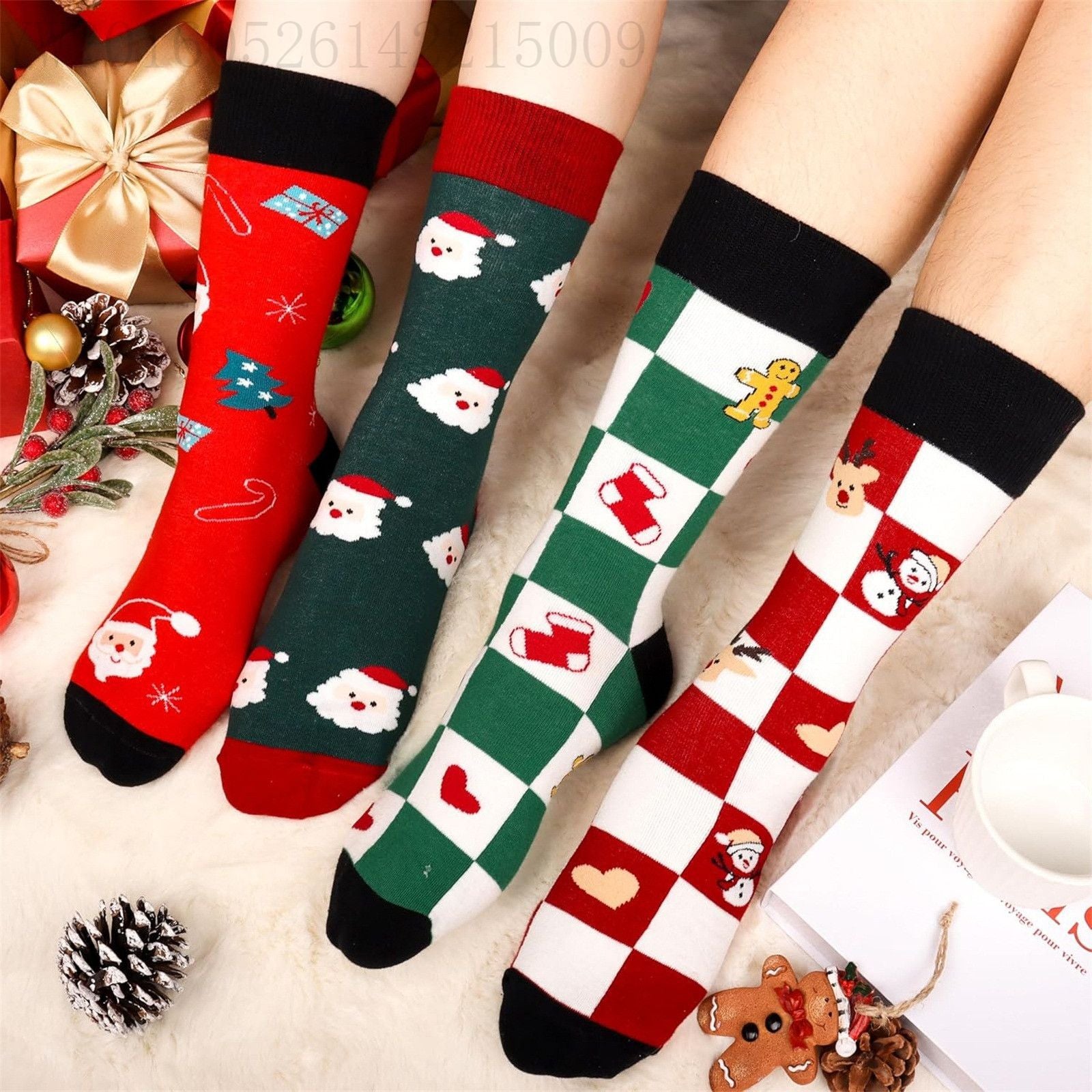 Advent Calendar 2024 with Socks - 24 Days with Different Christmas Patterns for Adults