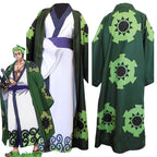 Anime Roronoa Zoro Costume Wano Kuni Country Kimono Robe Full Suit Outfits Halloween Carnival Costume _ai_p Wig Only L