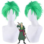 Anime Roronoa Zoro Costume Wano Kuni Country Kimono Robe Full Suit Outfits Halloween Carnival Costume _ai_p Wig Only L