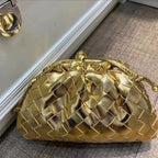 Cloud Backpack 2024 New Style Bag Ladies Cow Leather Crinkle Dumpling Bag Ladies Handbag Shoulder Bag MJ51 White 22*9*14cm