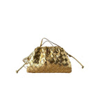 Cloud Backpack 2024 New Style Bag Ladies Cow Leather Crinkle Dumpling Bag Ladies Handbag Shoulder Bag MJ51 White 22*9*14cm