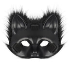 Halloween costume simulation fox mask gloves plush fox tail handmade animal tail cosplay props accessories Red, brown and white three-piece set One Size