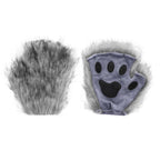 Halloween costume simulation fox mask gloves plush fox tail handmade animal tail cosplay props accessories Red, brown and white three-piece set One Size