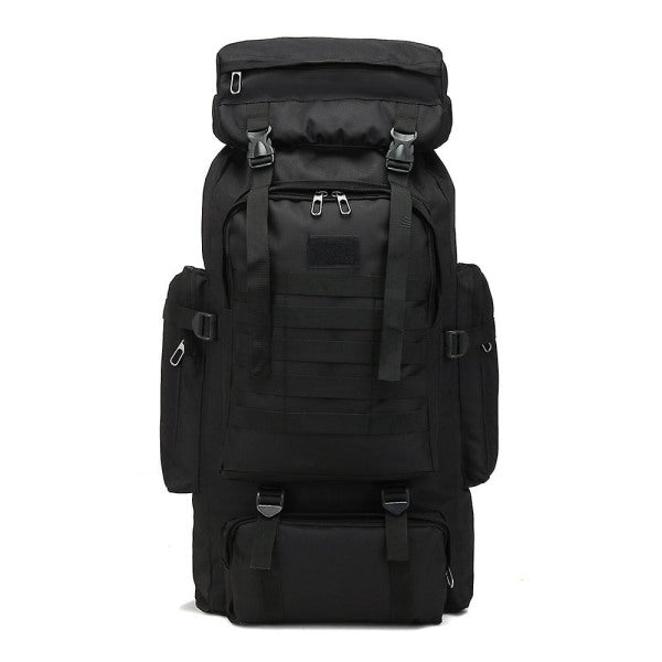 80L Military Tactical Backpack Waterproof Fishing Bag Multifunctional Bag for Adults Outdoor Sports Climbing Camping Black
