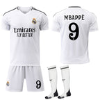 Real Madrid Home Shirt Kids & Adults Football Shirt With Socks No.9 Mbappé 2024-2025 No.9 Mbappé XXL