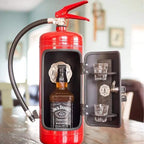 Fire Extinguisher Minibar Wine Cabinet Perfect Gift for Men black