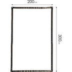 Waterproof Clear PVC Tarpaulin Overlay Panel Roof with Eyelets and Rope 2 x 3m
