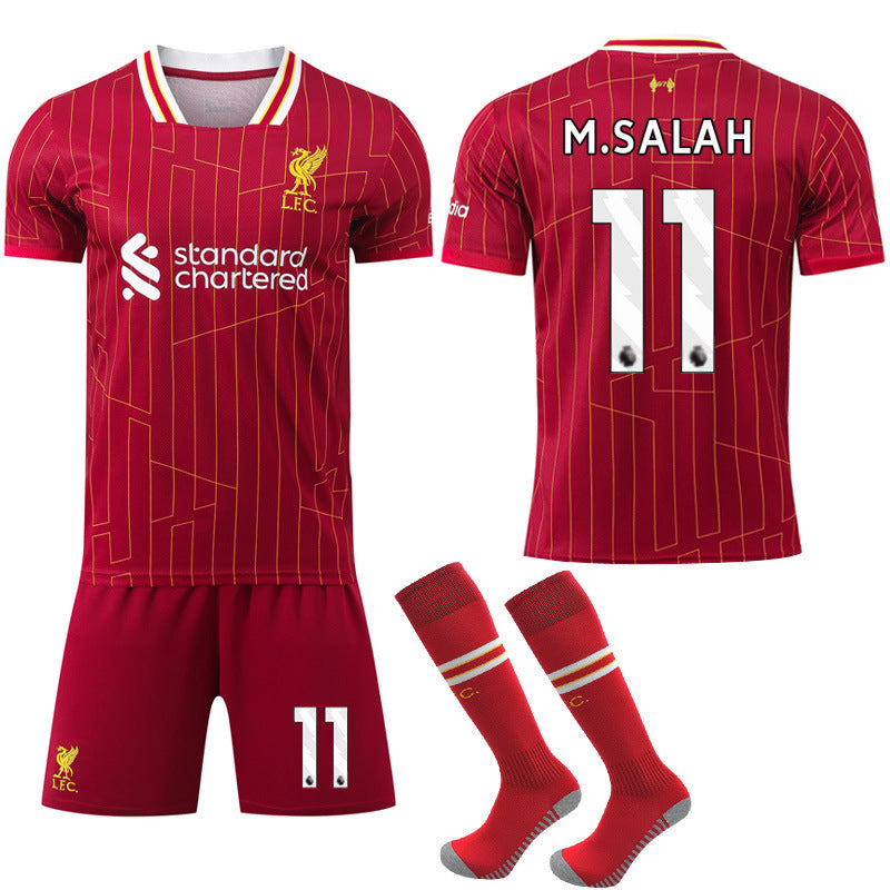 2024-2025 Liverpool Home Kids Adult Football Shirt With Socks No.11 M.SALAH No.11 M.SALAH XXL