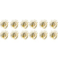 Set of 12 Daisies and Sunflowers Napkin Rings, Gold Napkin Ring Holders with Bees for Formal or Casual Dining