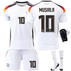 Germany Home Euro 2024 Jersey Football Shirt Kids Men Kit No. MUSIALA With socks+protective gear XS