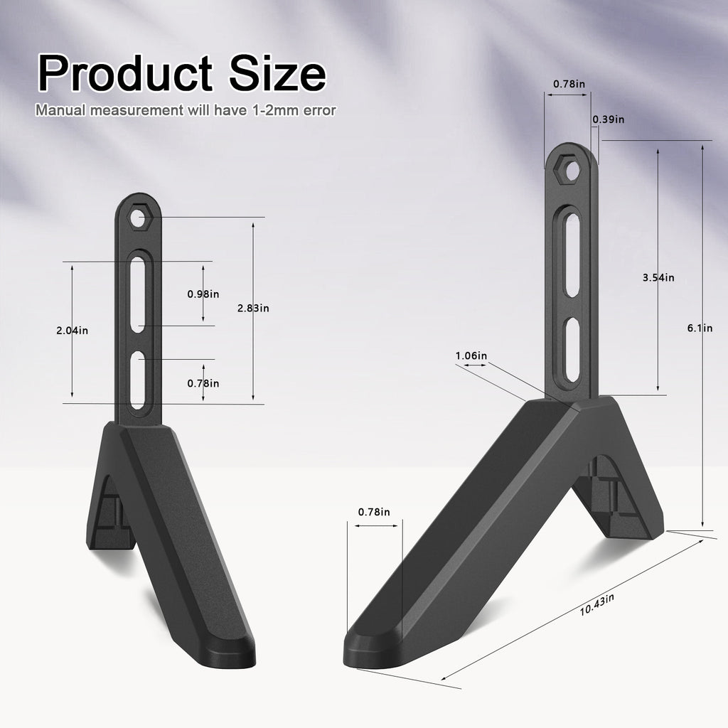 Universal TV Stand with Screws - Easy Installation - Tabletop Stand for Vizio, Samsung, LG, TCL, Hisense