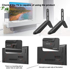Universal TV Stand with Screws - Easy Installation - Tabletop Stand for Vizio, Samsung, LG, TCL, Hisense