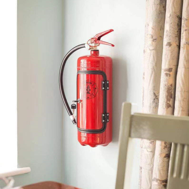 Fire Extinguisher Minibar Wine Cabinet Perfect Gift for Men red B