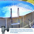 Inlet/Outlet Valve Compatible with Coleman, Intex, Bestway, Above Ground Pool Filter Pump, Pool Pump Replacement Parts, for 1-1/2 Inch Hose (2) Set