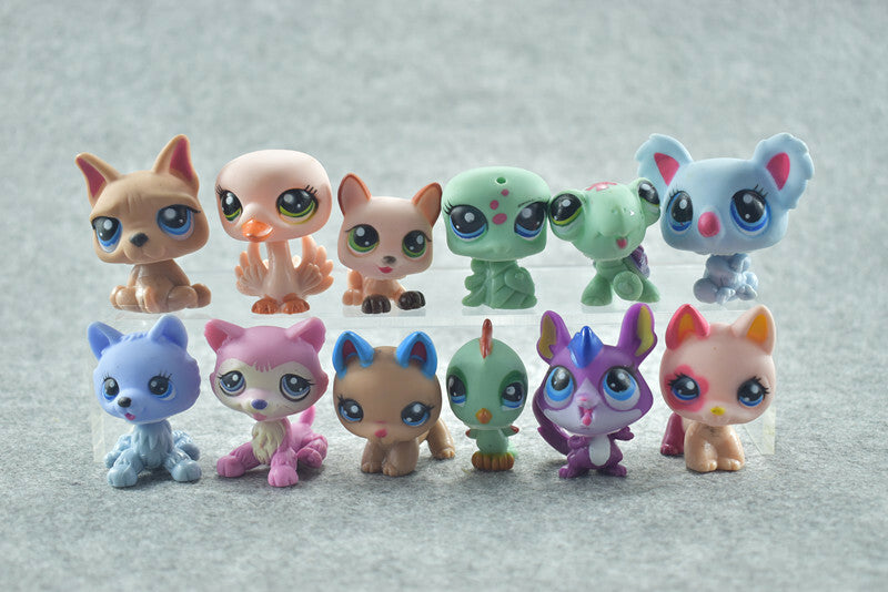 24 pcs Littlest Pet Shop Large Pack Pets LPS Dogs Cats Monkeys Bears Lions Toy