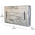 Mattress Storage and Protective Cover for Moving - Waterproof Full Size Mattress Cover, Mattress Protector - 196x38x107cm, grey-..DEBUNS