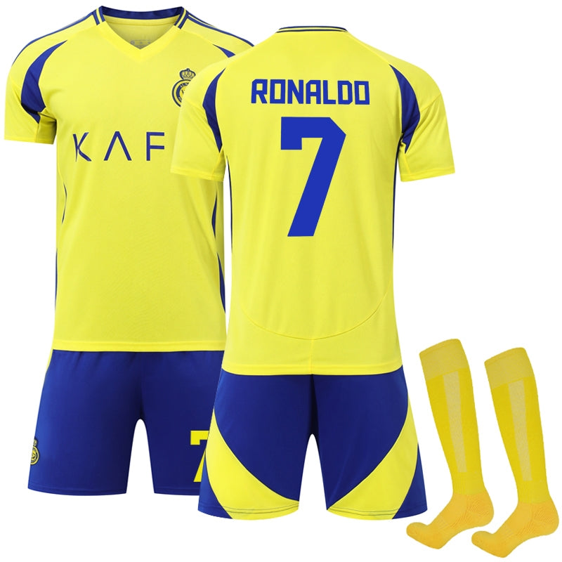 2024-2025 Al-Nassr FC Kids Football Shirt No.7 Ronaldo-Xin Adult XL