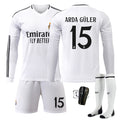 Real Madrid Kids Home Kit 2024-2025 Autumn & Winter No. 15 socks + Guard 24 ARDA GULER No. 5 socks No. 5 socks 26