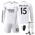 Real Madrid Kids Home Kit 2024-2025 Autumn & Winter No. 15 socks + Guard 24 ARDA GULER No. 5 socks No. 5 socks 26