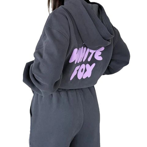 Warm sweater 2- set letter VOL.3 WHITE Fox New Top Hoodies Dark gray Dark gray S#