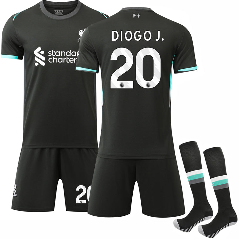 2024-2025 Liverpool Away Football Shirt Kit With Socks No.20 Diogo Jota XL