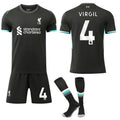 Liverpool Away Football Shirt Kids/Adult Kit No.4 Virgil 24-25 No.4 Virgil XXL
