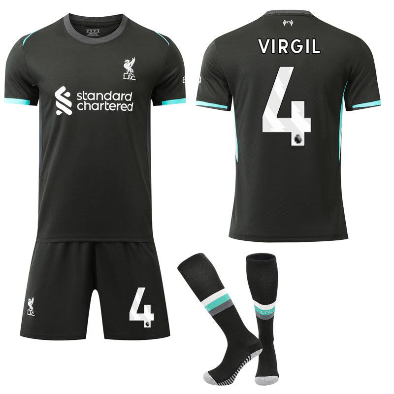 Liverpool Away Football Shirt Kids/Adult Kit No.4 Virgil 24-25 No.4 Virgil XXL