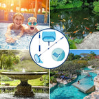 Pool Leaf Skimmer with Telescopic Handle, Fine Mesh Net, Pool Cleaning Tool