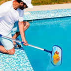Pool Leaf Skimmer with Telescopic Handle, Fine Mesh Net, Pool Cleaning Tool