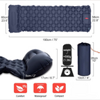 Self-Inflating Camping Mattress: Thick Lightweight Single Camping Mattress Inflatable and Attachable Double Camping Mat and Compact Inflatable Olive Green