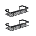 2pcs Bathroom Shelf No Drilling Wall Mount Corner Shelf Shower Storage Bracket Toilet Makeup Organization
