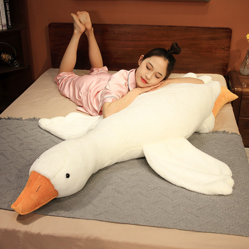 Giant White Goose Stuffed Animal Duck Plush Pillow 160cm