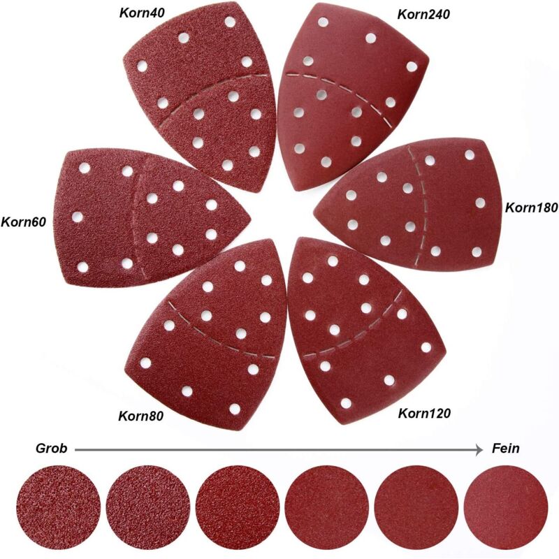 Sandpaper, Sandpaper for Bosch PSM 100A, PSM 160, PSM 200 AES, PSM 18, PDA 180, PSM 160 A/PSM 80/PRIO, 105 mm x 152 mm, 60-pack, Grit P40