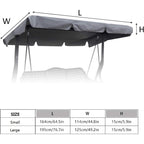 Universal Waterproof Swing Cover Replacement for 3-Seater Garden Swing, UV Protection