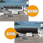 12 Sizes L-Shape All-Weather Cover Waterproof Rattan Corner Furniture Protector Garden Patio Outdoor Sofa Cover Dust Cover270*200*82cm